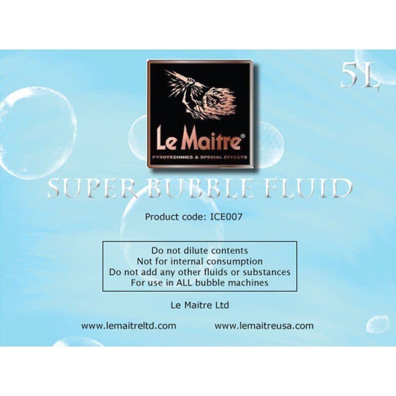 Liquido bolle Super Bubble Fluid 4 taniche 5 L - Le Maitre LEM-ICE007
