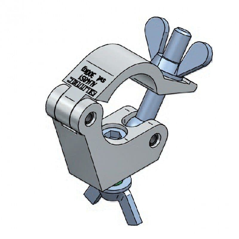 Gancio truss clamp dado farfalla M12 tubi 42-51mm - LITEC LIT-HCL5102FN