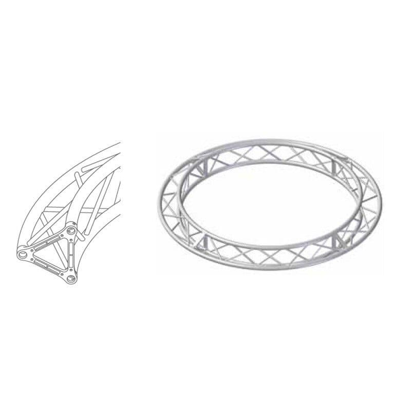 Traliccio triangolare vertice esterno TX30SA ad anello raggio 150cm 90° 235,6cm - LITEC LIT-TX30SAC-004