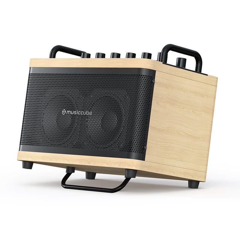 Mini diffusore PA stereo Tiny Box D2 rovere - MUSICCUBE MCU-MC-TINYBOXD2OA