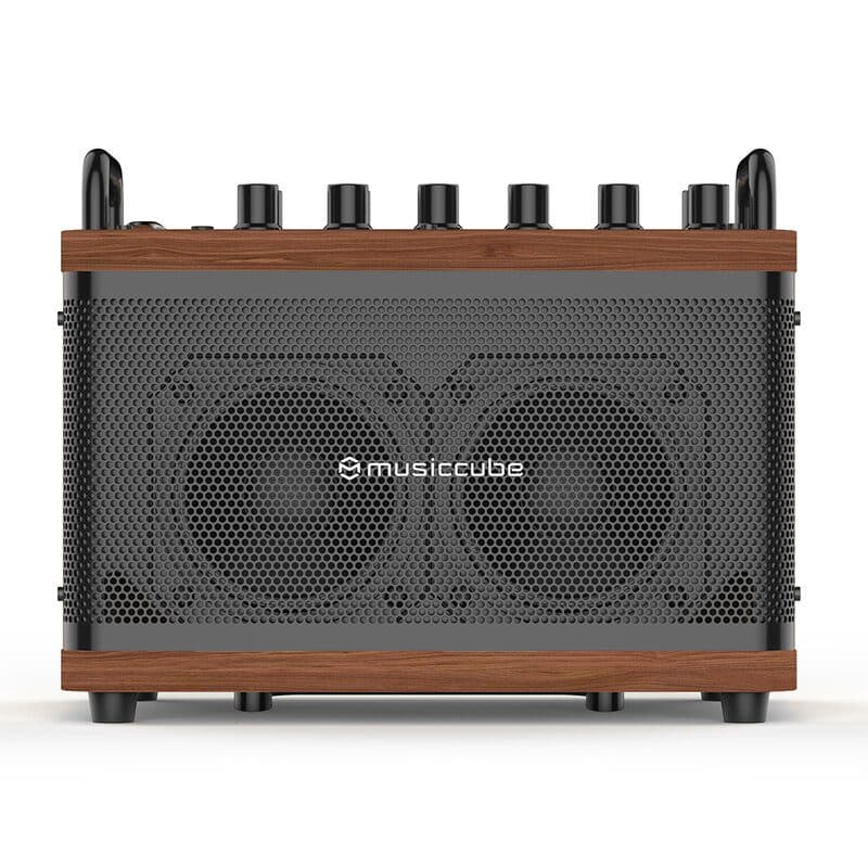 Mini diffusore PA stereo Tiny Box D2 rovere scuro - MUSICCUBE MCU-MC-TINYBOXD2OB