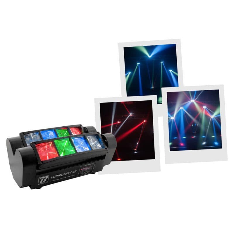 Luce effetto beam 8 LED CREE RGBW DMX 7/15 canali 2,5 kg - BOOMTONE DJ MSC-BOOLUDIPOCKETSG