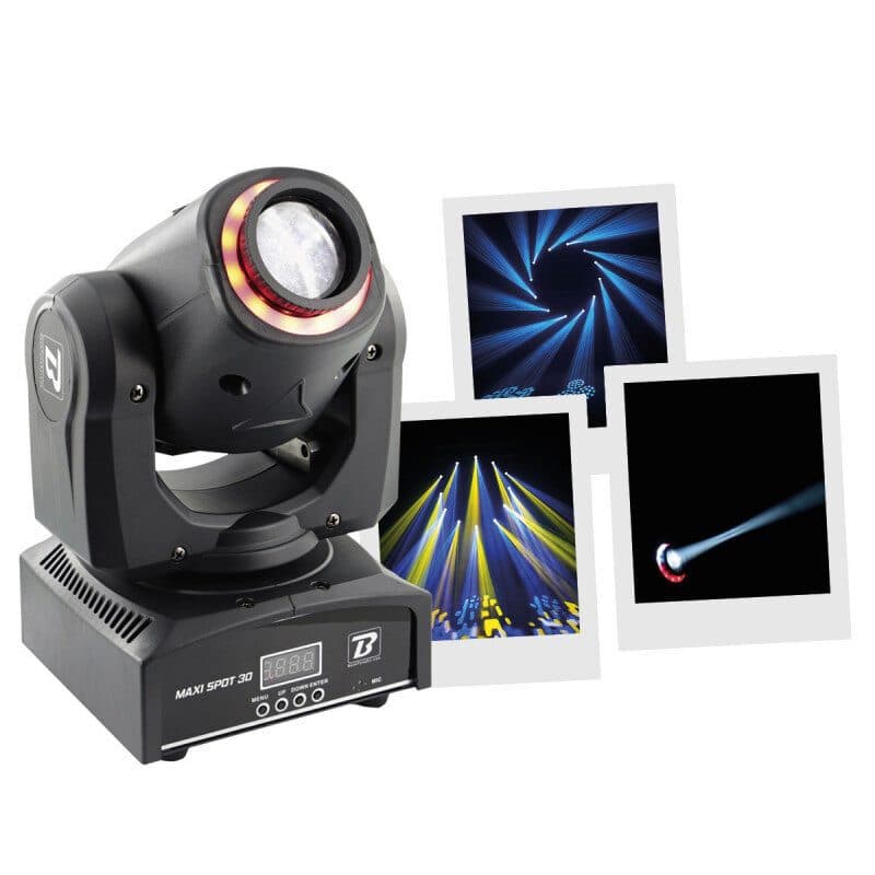 Testa mobile LED Spot 30W con anello RGB - BOOMTONE DJ MSC-BOOMAXISPOT30