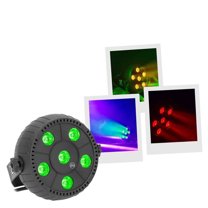Faro LED multicolore 6x3W auto/musica plug & play - BOOMTONE DJ MSC-BOOMEGALED6X3W