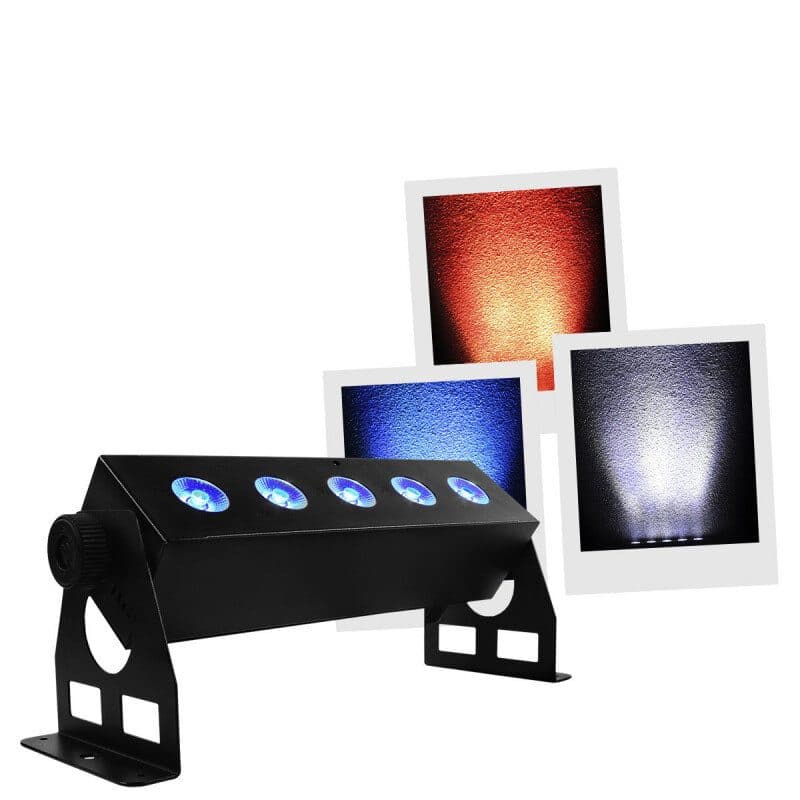 Barra LED compatta Super Babybar 5x8W RGBW nera - BOOMTONE DJ MSC-BOOSUPERBABYBARBLACK