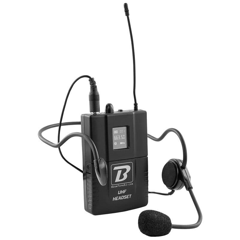 Radiomicrofono UHF ad archetto con bodypack 682,2 MHz - BOOMTONE DJ MSC-BOOUHFHEADSETF2