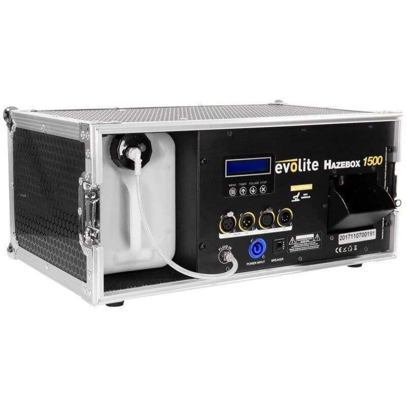 Macchina nebbia 1500 W flight case serbatoio 2,5 L DMX - Evolite MSC-EVOHAZEBOX1500