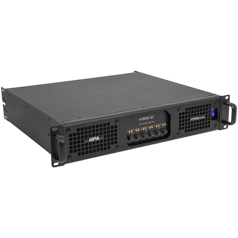 Amplificatore potenza 6 canali ibrido Classe-D bassa impedenza/100V - HPA MSC-HPAHYBRID6C