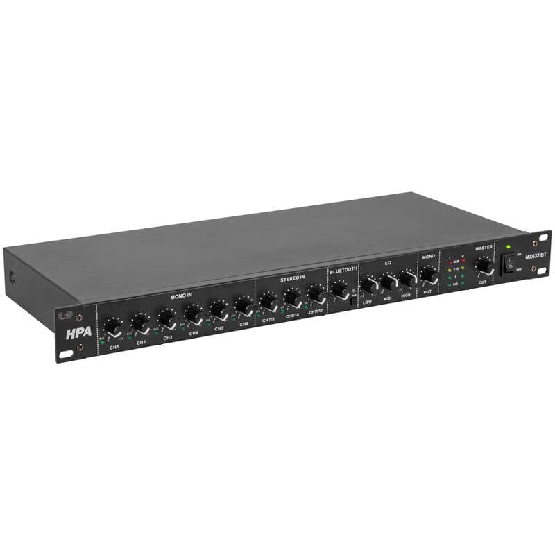 Mixer installazione rack 1U 6 canali Bluetooth - HPA MSC-HPAMX632BT