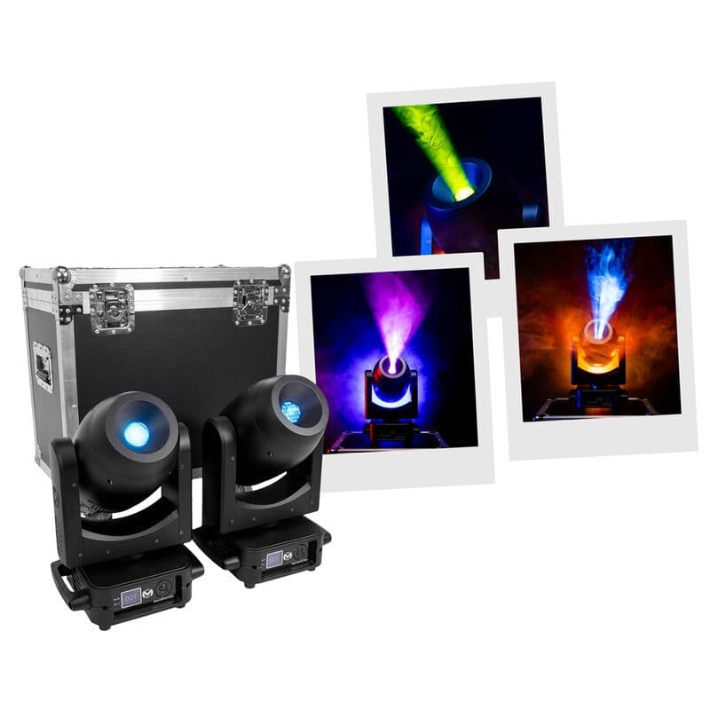 Set 2 teste mobili spot LED 200W 11,5° con flight case - MAC MAH MSC-MACMACSPOT200SET