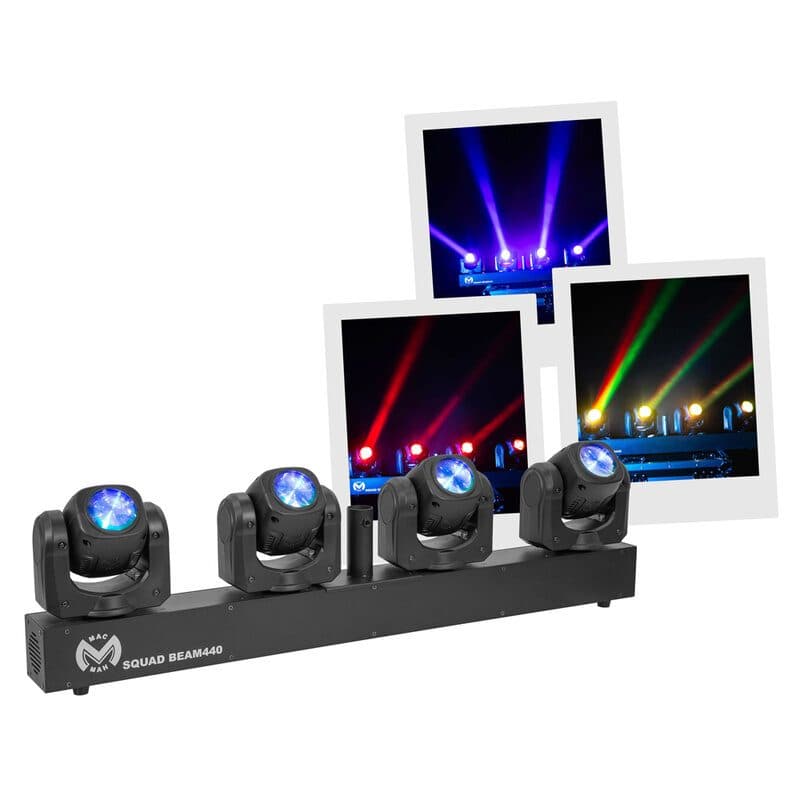Barra 4 teste mobili beam Squad Beam 440 RGBW 40W - MAC MAH MSC-MACSQUADBEAM440