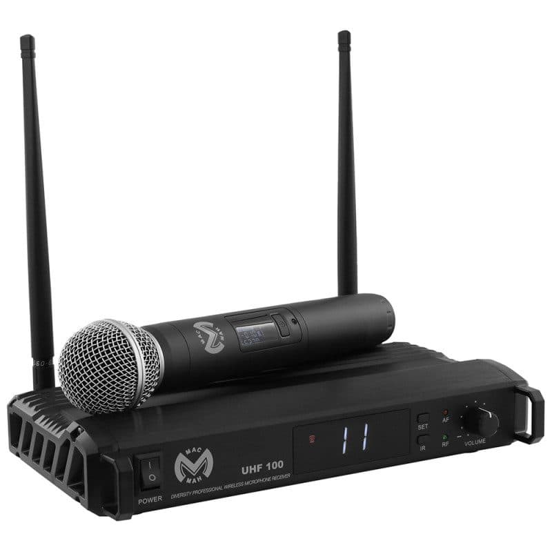 Sistema radiomicrofono UHF trasmettitore a mano mono - MAC MAH MSC-MACUHF100M