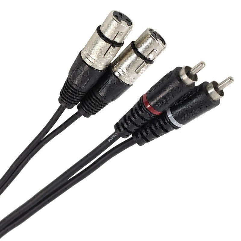 Cavo doppio XLR femmina - RCA maschio, 0,6m - Plugger MSC-PLUCABBXF3RM00M60EAS