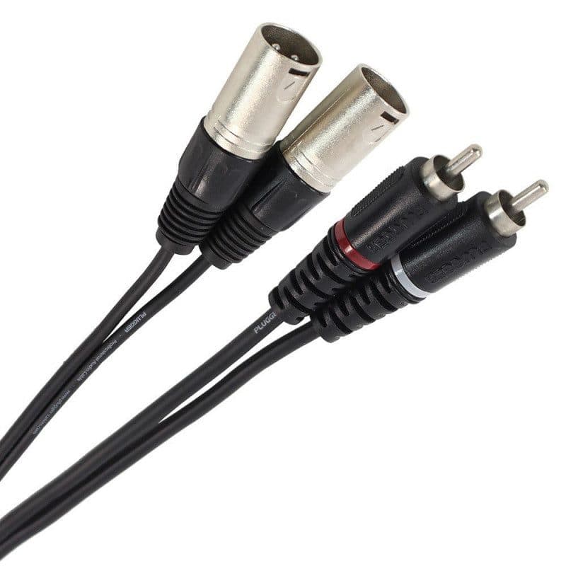 Cavo doppio XLR maschio - RCA maschio 3 m - PLUGGER MSC-PLUCABBXM3RM03M00EAS