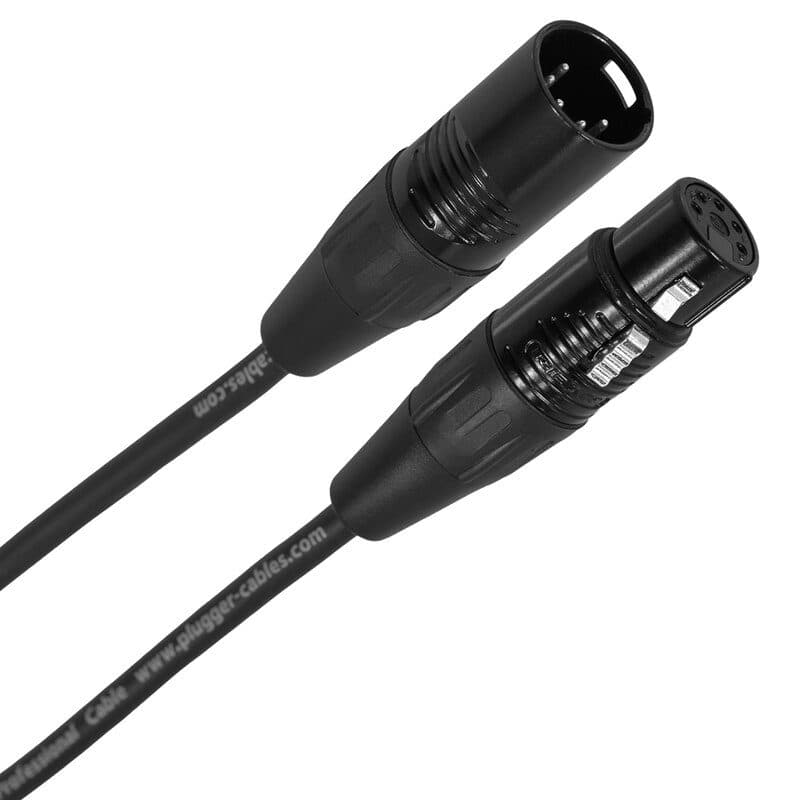 Cavo DMX Touring XLR 5p F-M 10m nero - PLUGGER MSC-PLUCABDXF5XM510M0TOU