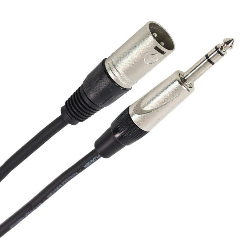 Cavo XLR maschio - jack stereo maschio 1,5m - Plugger MSC-PLUCABSXM3JMS1M50EAS