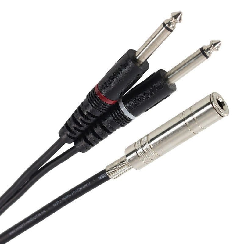 Cavo a Y 2 jack mono M - jack femmina stereo 3m - PLUGGER MSC-PLUCABYJFSJMM3M00EAS