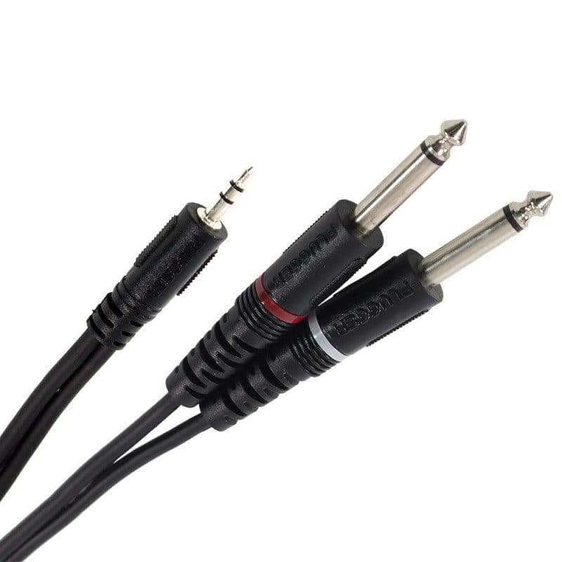 Cavo a Y 2 jack mono M - mini-jack stereo M 6m - PLUGGER MSC-PLUCABYMMSJMM6M00EAS