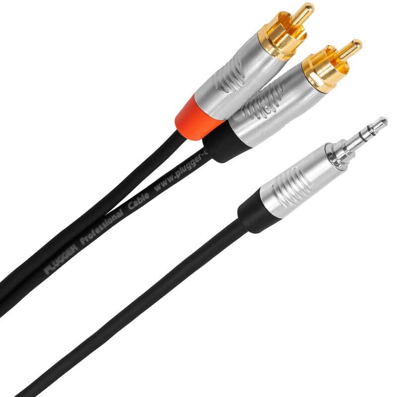Cavo a Y Touring mini-jack stereo - 2 RCA maschio 6m REAN - PLUGGER MSC-PLUCABYMMSRM06M00TOU