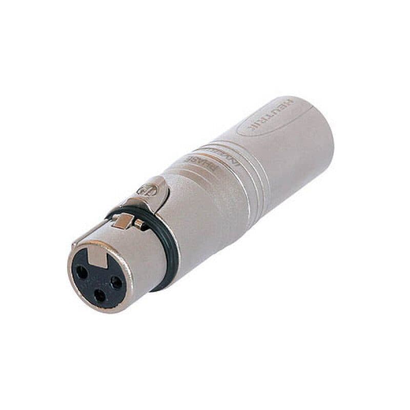 Adattatore XLR 3 poli femmina / XLR 3 poli maschio contatti invertiti - Neutrik NEU-NA3FMX