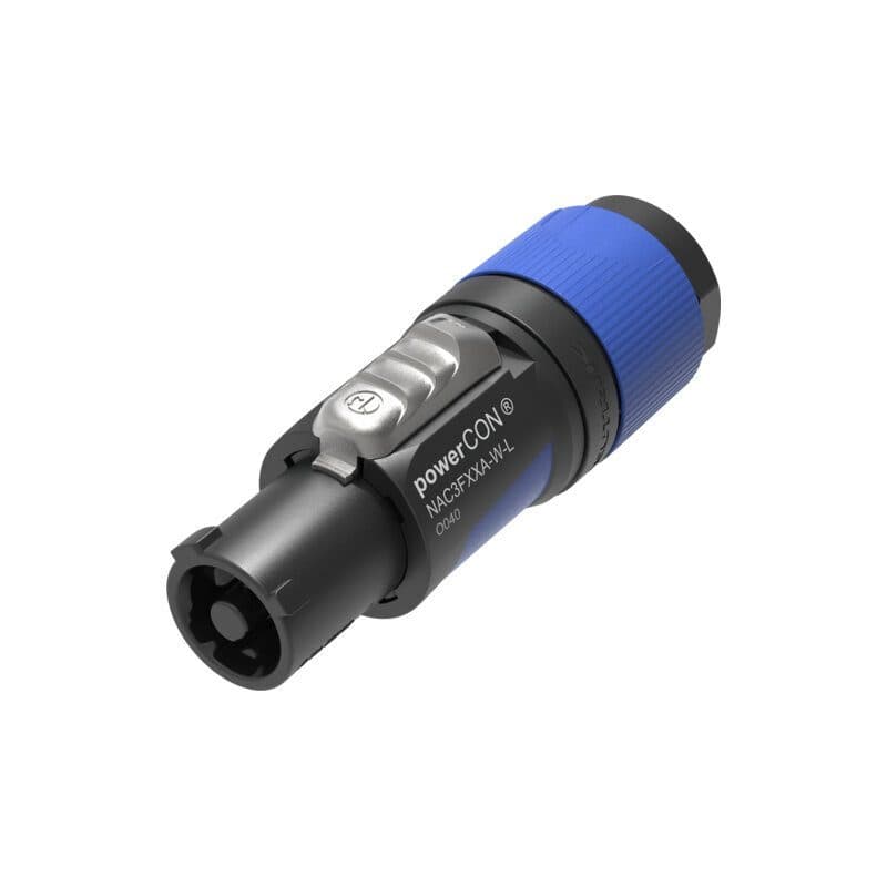 Connettore powerCON XX femmina volante ingresso blu cavo 10-16mm smontato - Neutrik NEU-NAC3FXXA-W-L-D