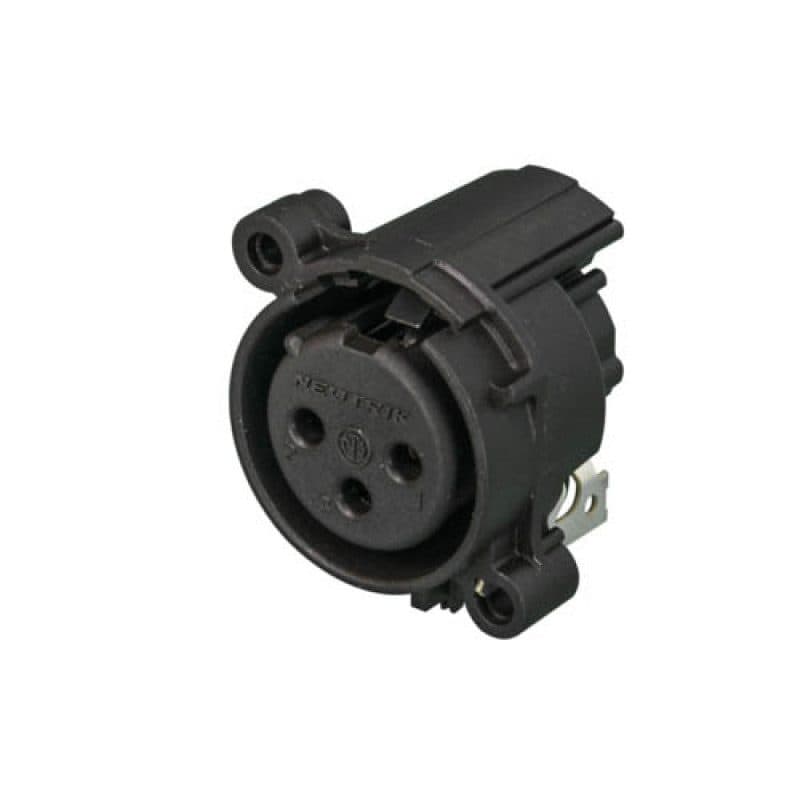Connettore XLR femmina 3 poli a pannello serie A - NEUTRIK NEU-NC3FAH1-0