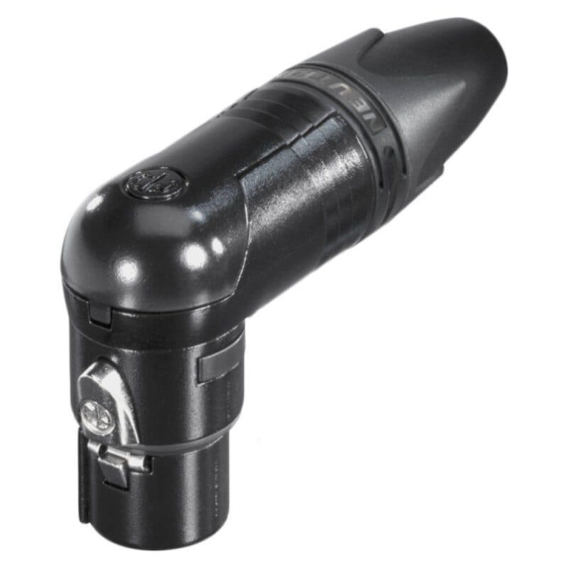 Connettore XLR volante 3 poli femmina angolare serie RX, oro - NEUTRIK NEU-NC3FRX-B