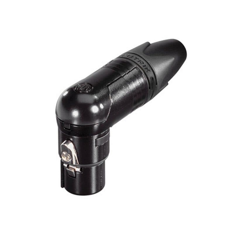 Connettore XLR volante 3 poli femmina angolare serie RX, argento - NEUTRIK NEU-NC3FRX-BAG