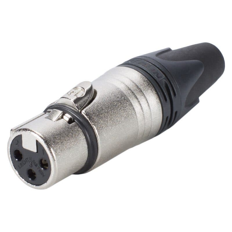 Connettore XLR femmina 3 poli volante smontato nickel - NEUTRIK NEU-NC3FXX-D