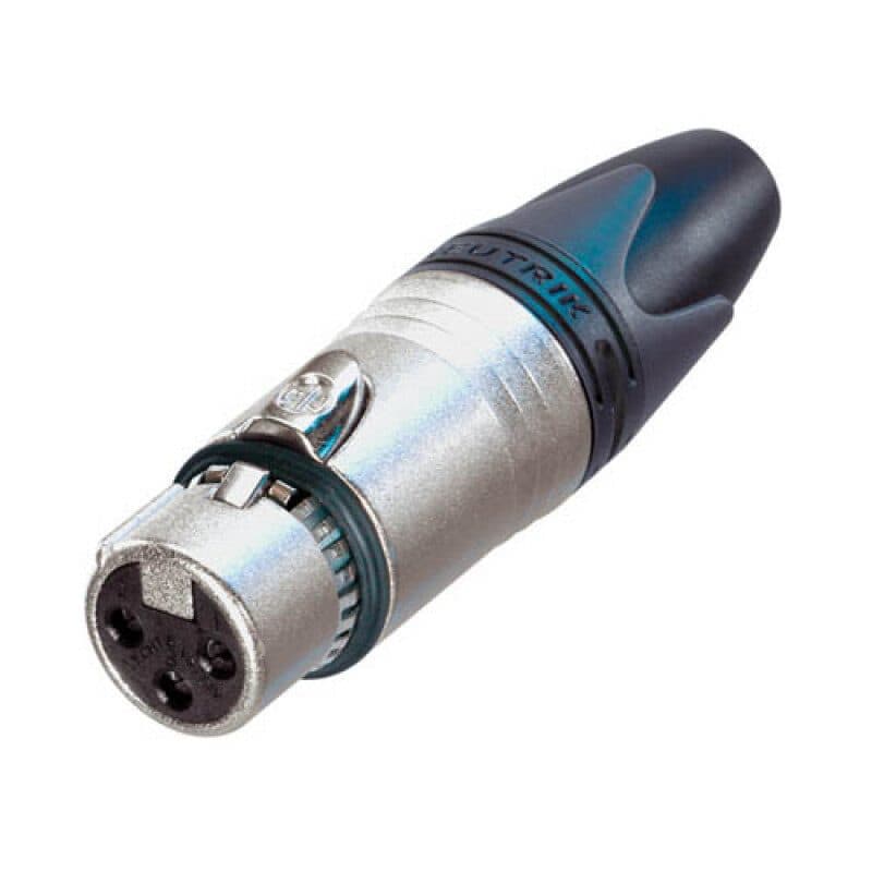 Connettore XLR volante 3 poli femmina serie XX EMC, schermatura RF - NEUTRIK NEU-NC3FXX-EMC