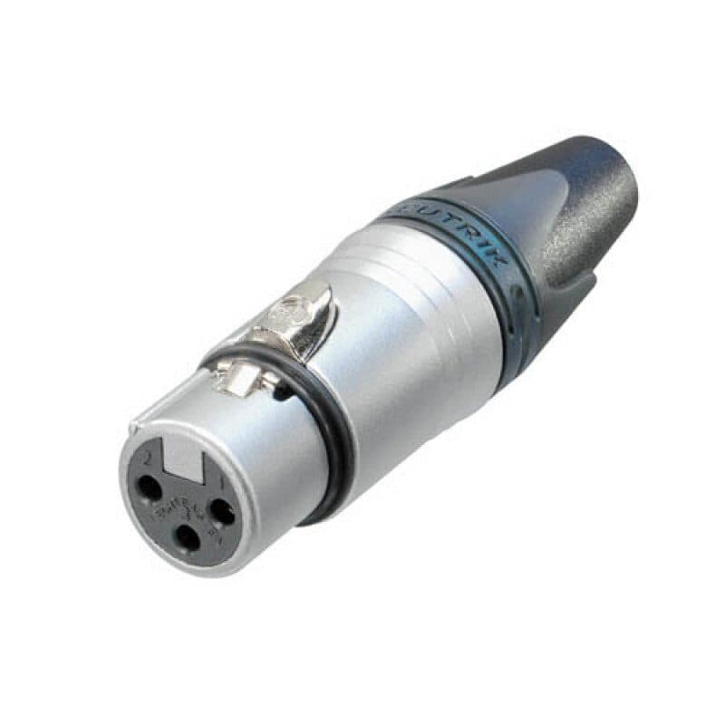 Connettore XLR femmina 3 poli volante Serie XX cromo oro - NEUTRIK NEU-NC3FXX-HE