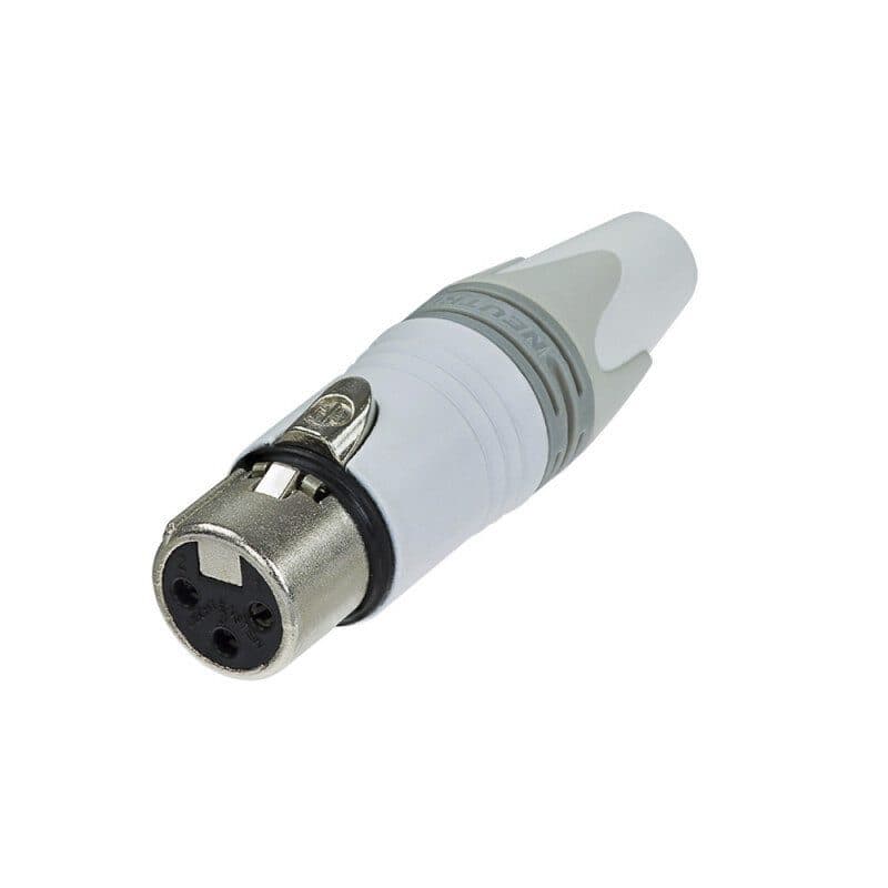 Connettore XLR femmina 3 poli volante bianco - NEUTRIK NEU-NC3FXX-WT