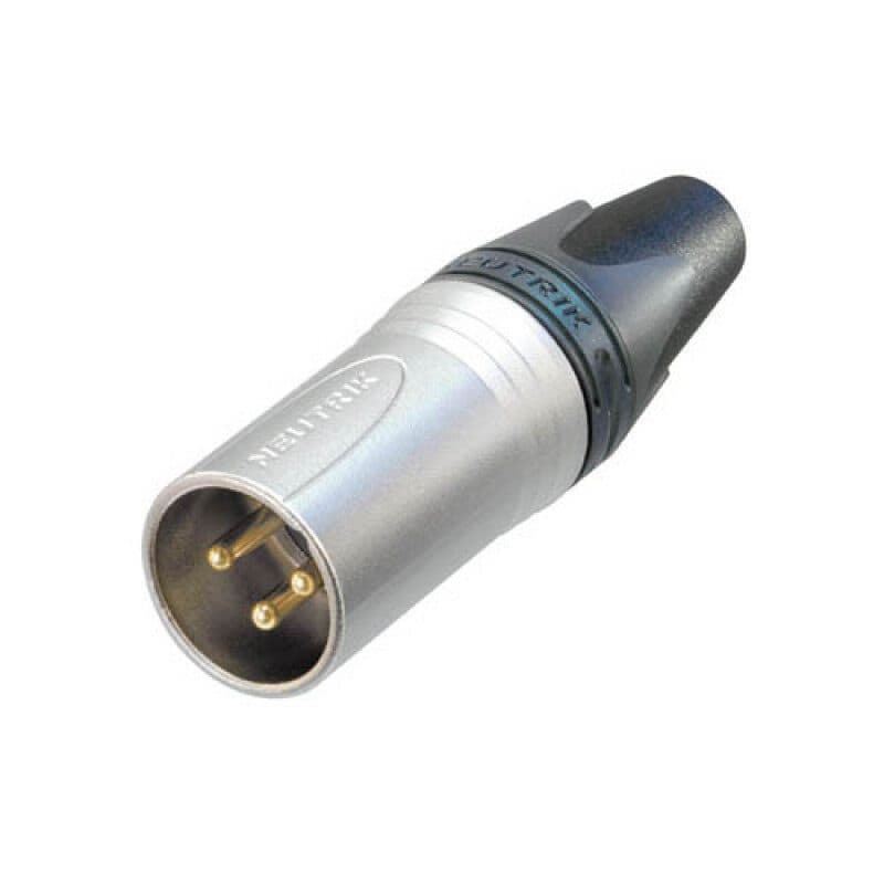 Connettore XLR maschio 3 poli volante Serie XX cromo oro - NEUTRIK NEU-NC3MXX-HE
