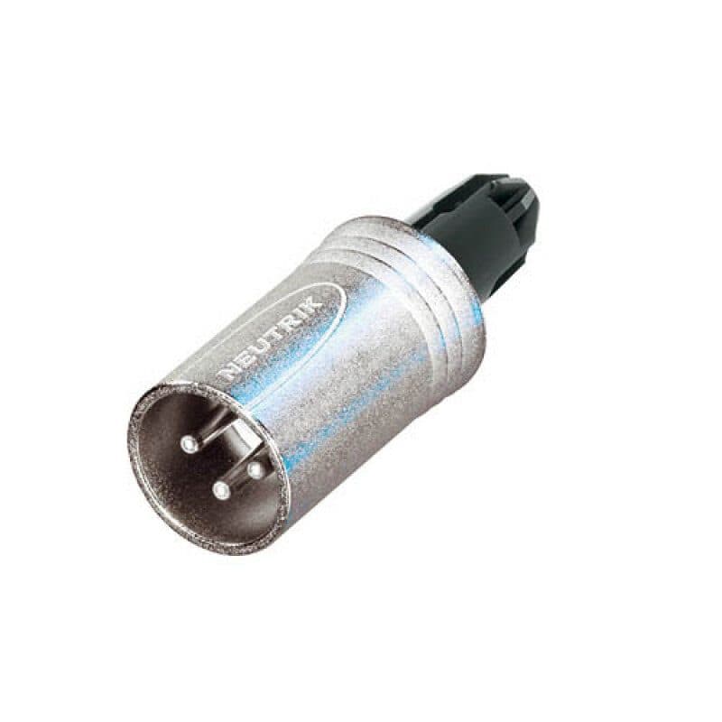 Connettore XLR maschio 3 poli volante senza boccola nickel - NEUTRIK NEU-NC3MXX-WOB