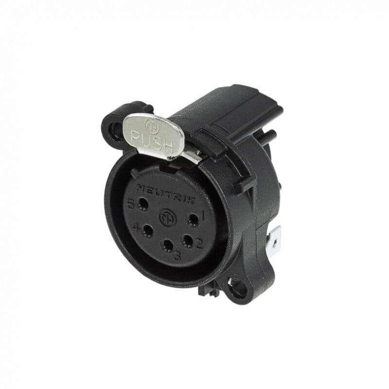 Connettore XLR femmina 5 poli pannello disassemblato - NEUTRIK NEU-NC5FAH-D