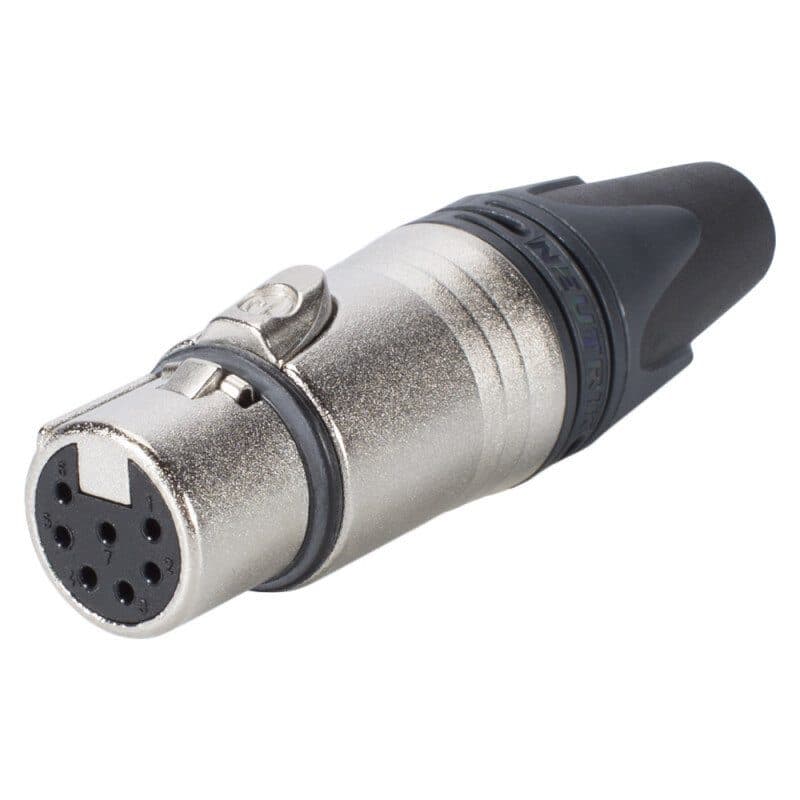 Connettore XLR femmina 7 poli volante, nickel argento - NEUTRIK NEU-NC7FXX