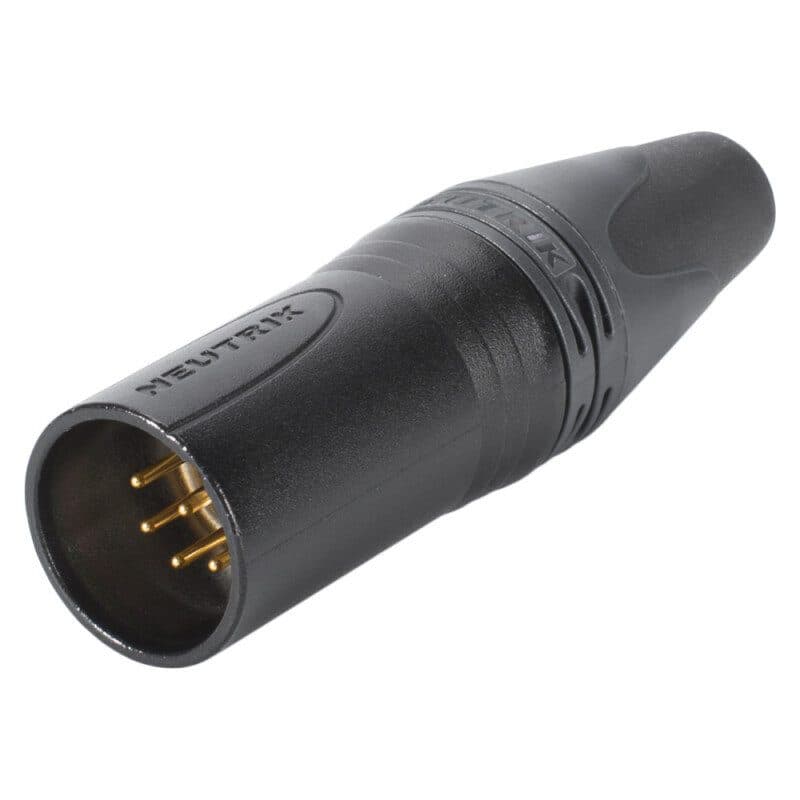 Connettore XLR maschio 7 poli volante Serie XX nero oro - NEUTRIK NEU-NC7MXX-B