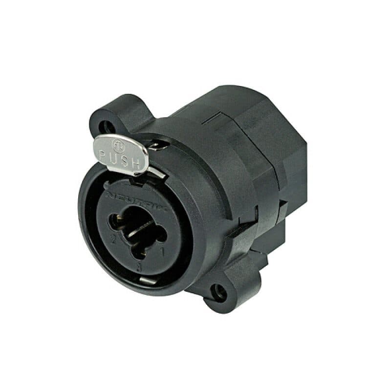 Connettore combo da pannello XLR 3 poli femmina + Jack stereo 6,3 mm, commutazione, PCB - NEUTRIK NEU-NCJ9FI-V