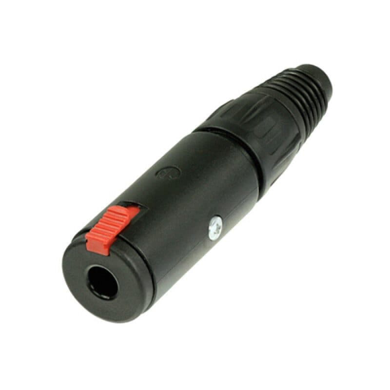 Connettore Jack stereo femmina 6,3 mm volante nero - Neutrik NJ3FC6-BAG
