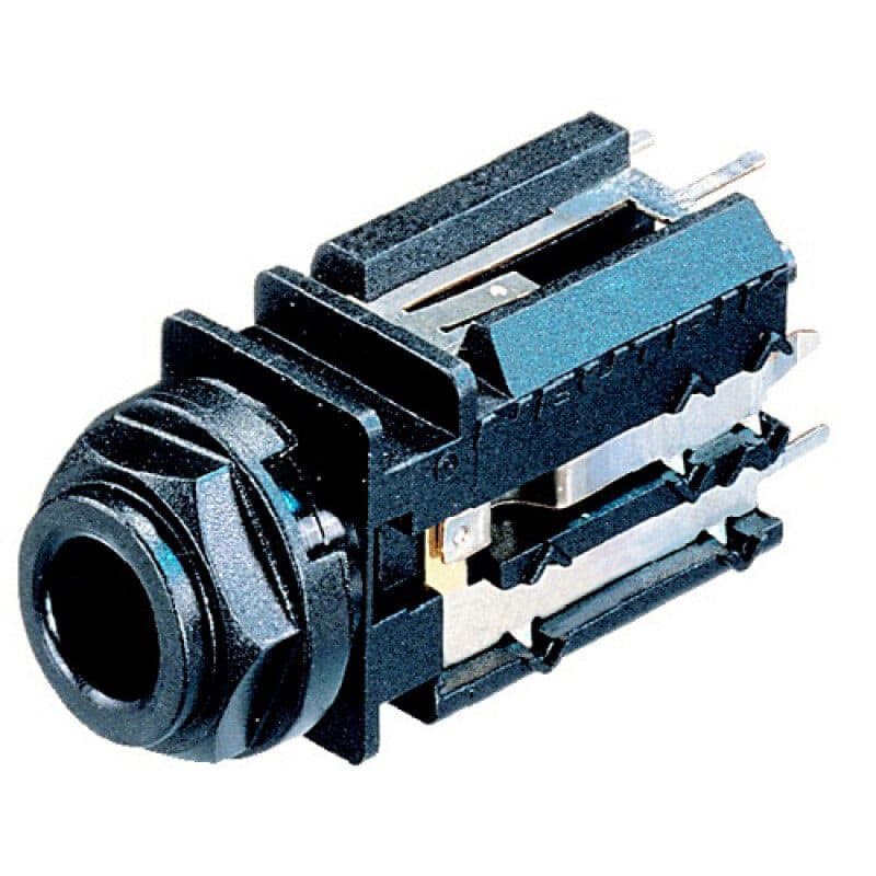 Connettore Jack stereo femmina 6,3 mm switching pannello PCB - Neutrik NJ5FD-V