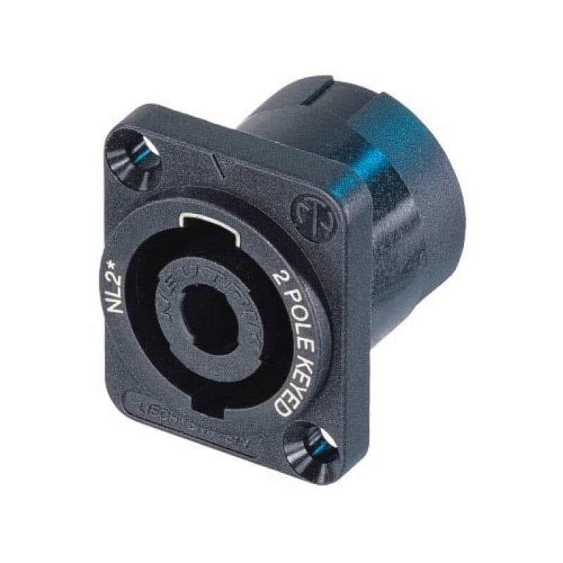 Connettore SpeakON 2 poli maschio da pannello terminali lamella piatta - NEUTRIK NEU-NL2MP