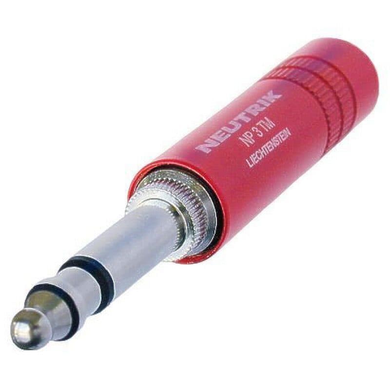 Connettore maschio 6,3mm MIL-P-642/5A rosso - NEUTRIK NEU-NP3TM-R