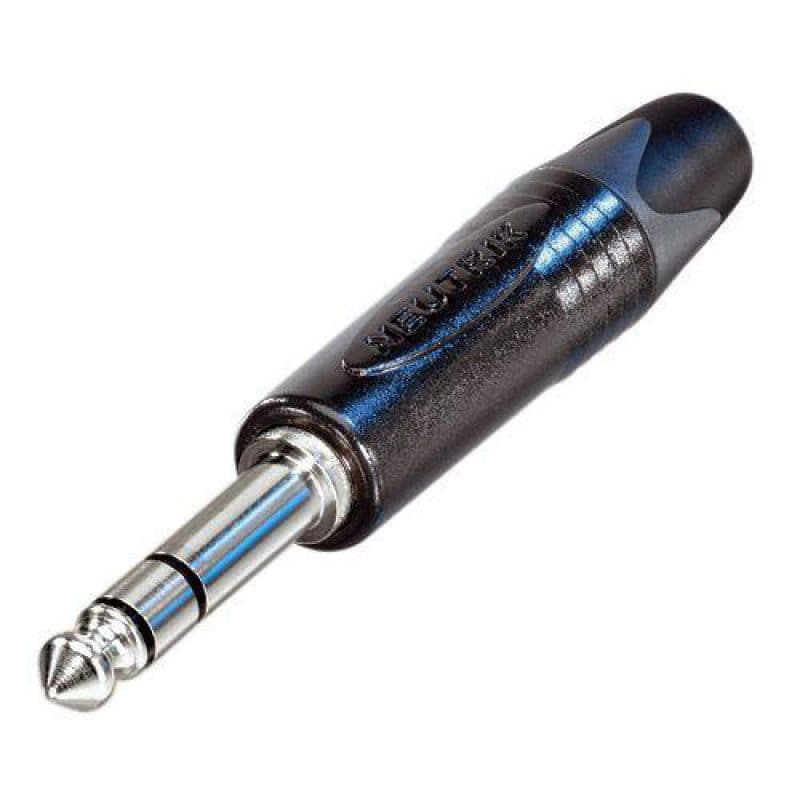 Connettore Jack stereo 6,3 mm volante, nickel, nero - NEUTRIK NEU-NP3X-BAG