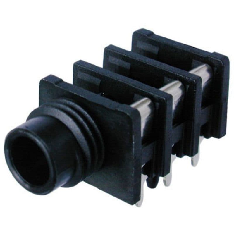 Connettore Jack stereo femmina 6,3 mm Slim pannello, contatti commutazione - NEUTRIK NEU-NRJ6HH