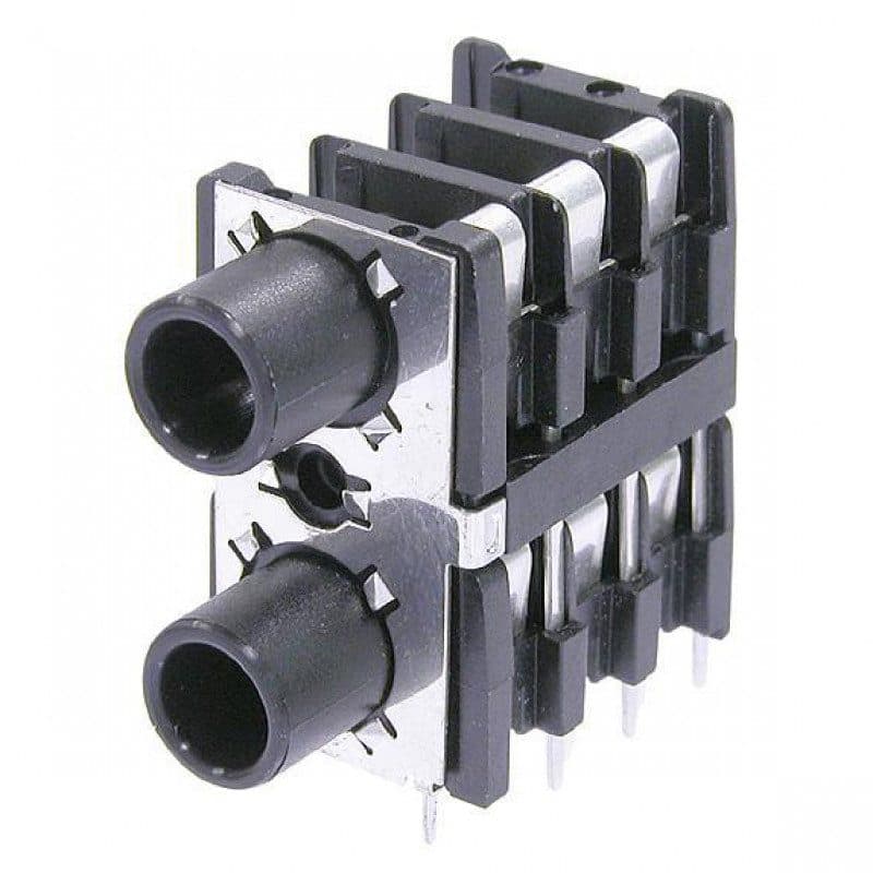 Doppio connettore Jack stereo femmina 6,3 mm pannello - NEUTRIK NEU-NSJ12HC