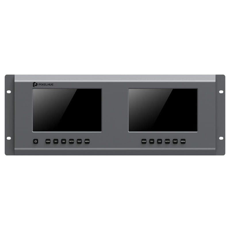 Monitor video rack dual 2x7" SDI HDMI DVI VM Dual - PIXELHUE PIX-M09070002