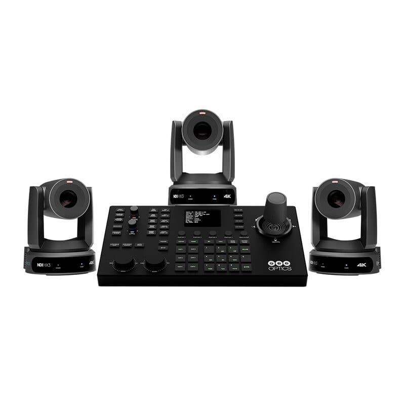Kit Producer 3 telecamere PTZ 4K 30x grigie + joystick - PTZOPTICS POP-PT30X4K-PRODUCER-SJOY