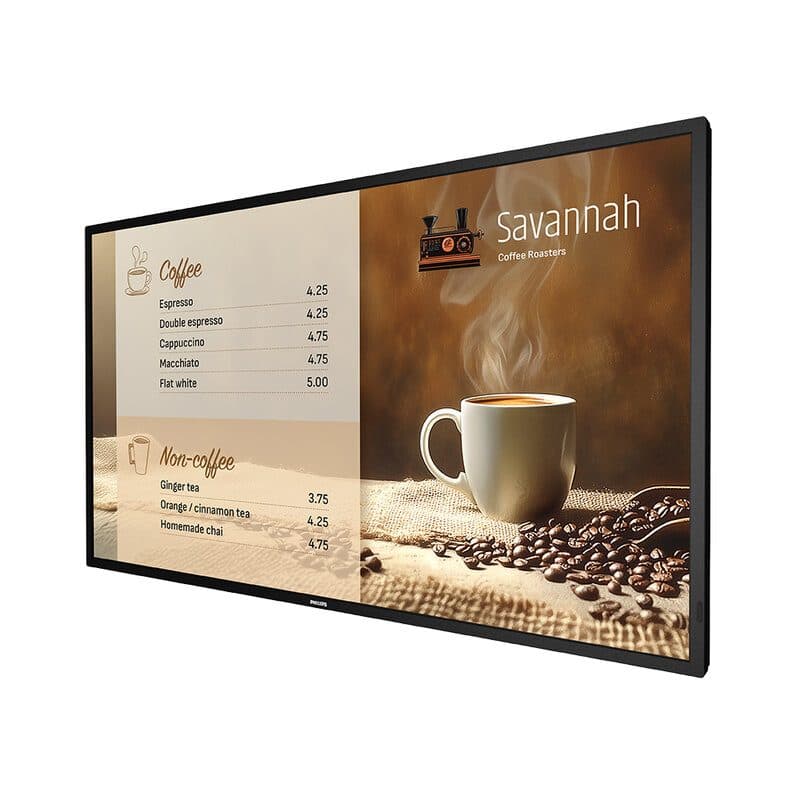 Display professionale 43" 4K UHD Serie 6000 IP5X 800 nit 24/7 - PPDS PPD-43BDL6017P/00