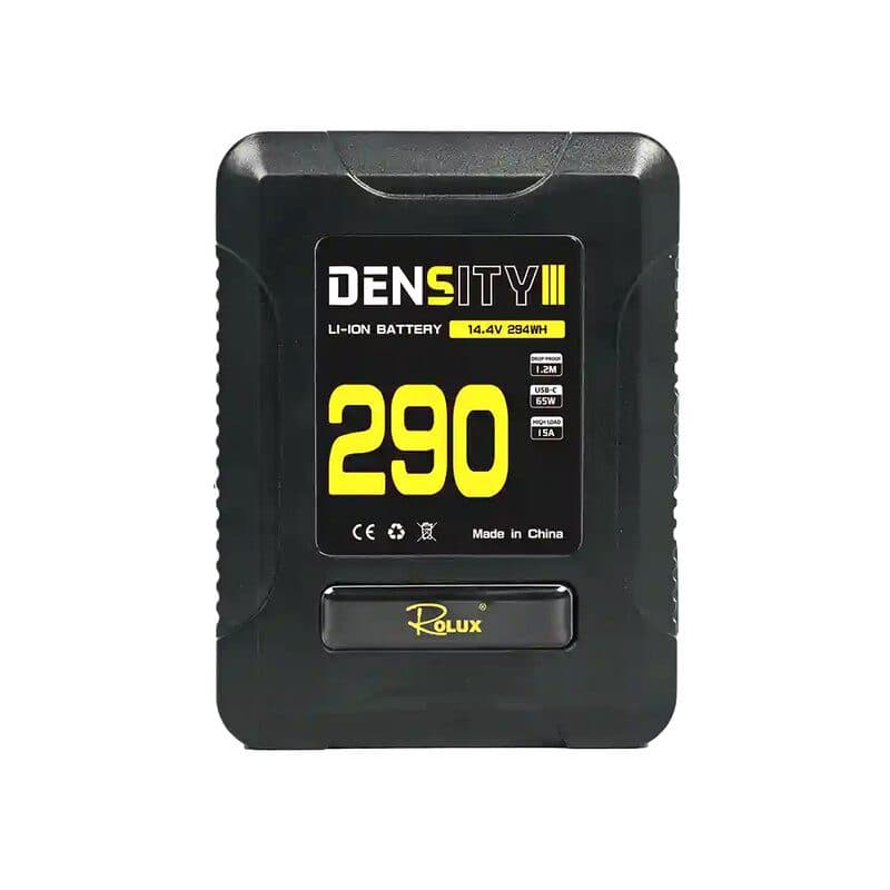 Batteria V-Mount 294Wh 14,4V 20,4Ah D-Tap USB-C - Rolux RLX-DENSITY III