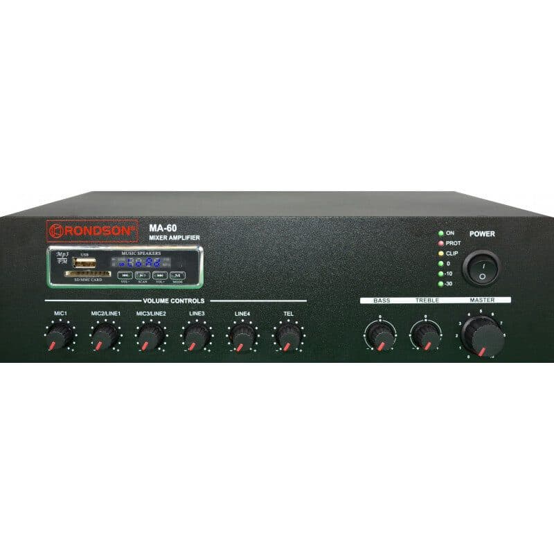 Mixer amplificatore 60W 70/100V Bluetooth - RONDSON RON-02277